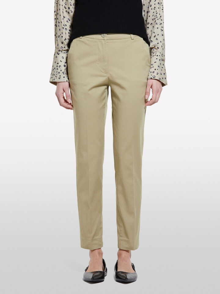 Chinos verde militar - calças chinos para mulher - Verde Claro | Sisley image number 4
